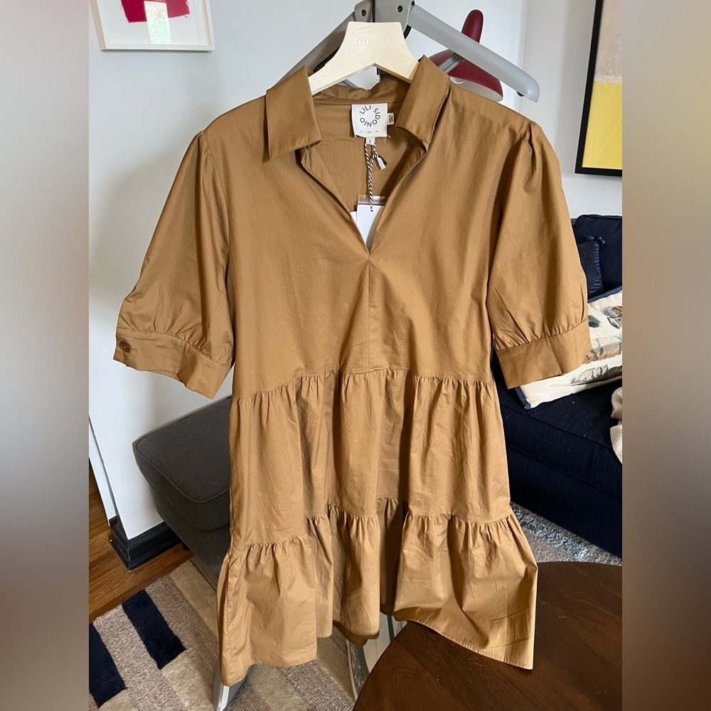 Tan dress. Never worn size L